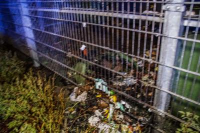 Stuttgart-Freiberg: Muellcontainer in Brand an Schule